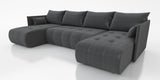 NEW! CORNER SOFA BED NESS U SHAPE *CHOICE OF COLORS* / SPRINGS + FOAM - Anna Furniture