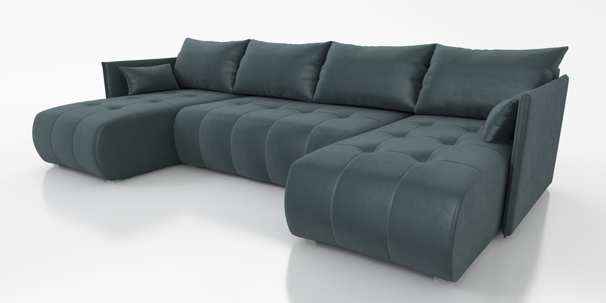 NEW! CORNER SOFA BED NESS U SHAPE *CHOICE OF COLORS* / SPRINGS + FOAM - Anna Furniture