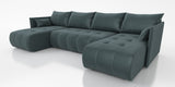 NEW! CORNER SOFA BED NESS U SHAPE *CHOICE OF COLORS* / SPRINGS + FOAM - Anna Furniture