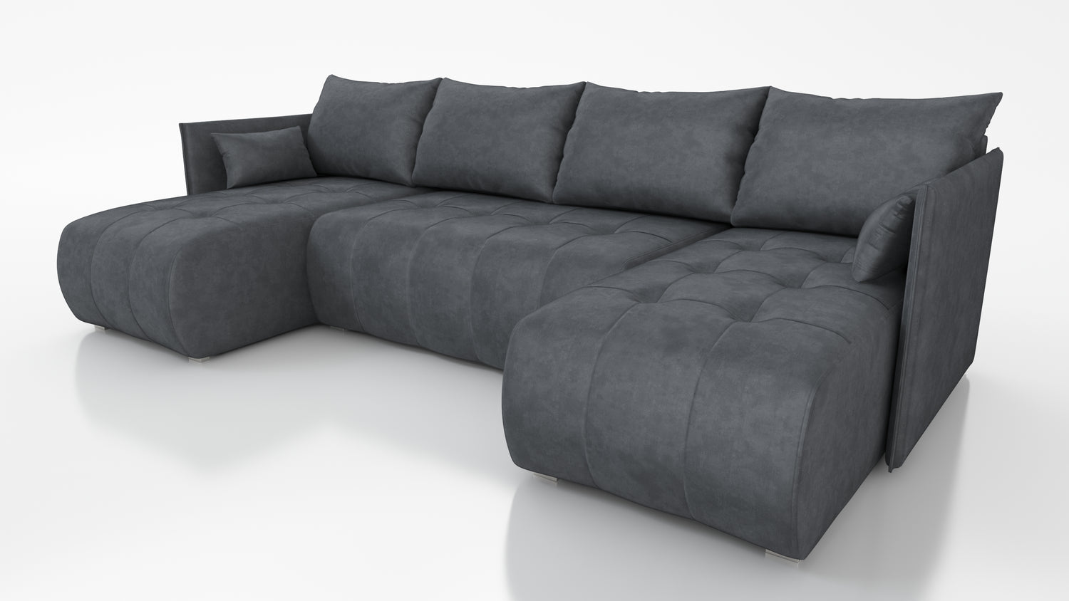 NEW! CORNER SOFA BED NESS U SHAPE *CHOICE OF COLORS* / SPRINGS + FOAM - Anna Furniture