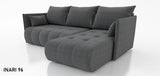 CORNER SOFA BED NESS 214CM / SPRINGS + FOAM / CHOICE OF COLORDimensions: sleeping area 140/206 width 214 cm depth 152 cm height to the seat 40 cm* dimensions given with a tolerance of +/- 3 cmSpecification:- universal, free-standing corner sofa- wave spri