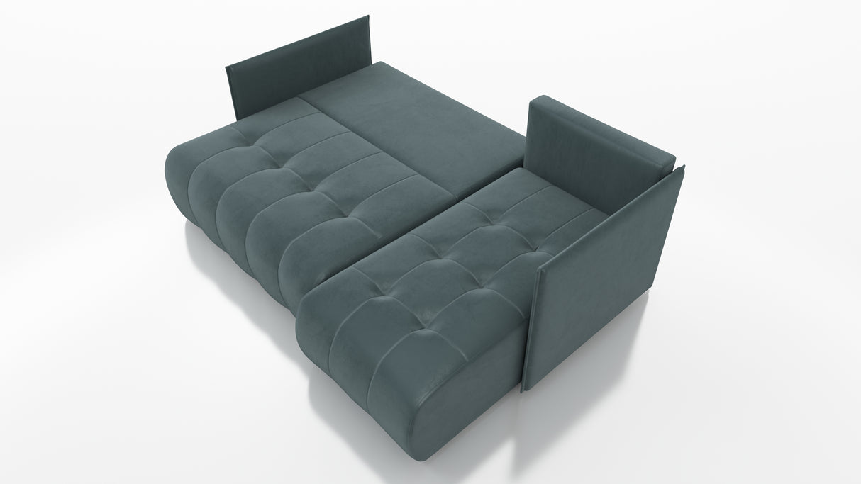 CORNER SOFA BED NESS 214CM / SPRINGS + FOAM / CHOICE OF COLORDimensions: sleeping area 140/206 width 214 cm depth 152 cm height to the seat 40 cm* dimensions given with a tolerance of +/- 3 cmSpecification:- universal, free-standing corner sofa- wave spri