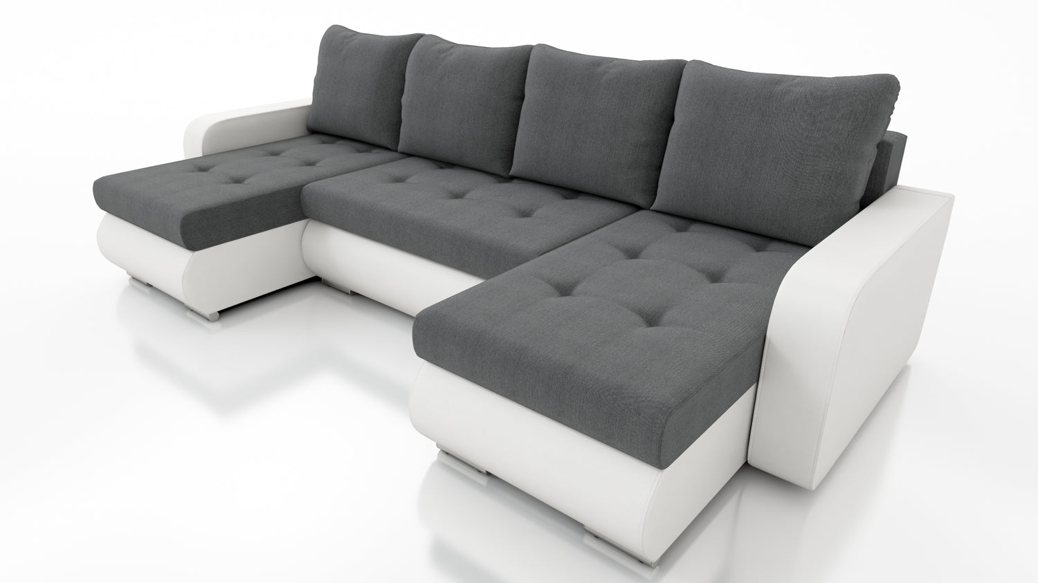 CORNER SOFA BED DAVY U 300CM CHOICE OF COLORS / BONNELL SPRING + FOAMDimensions width: 300 depth: 152 height: 87 sleeping area: 122×246MADE IN KRONOS FABRIC CLICK HEREBERLIN FABRIC CLICK HEREINARI FABRIC CLICK HEREMADRYT FAUX LEATHER CLICK HERE Specificat