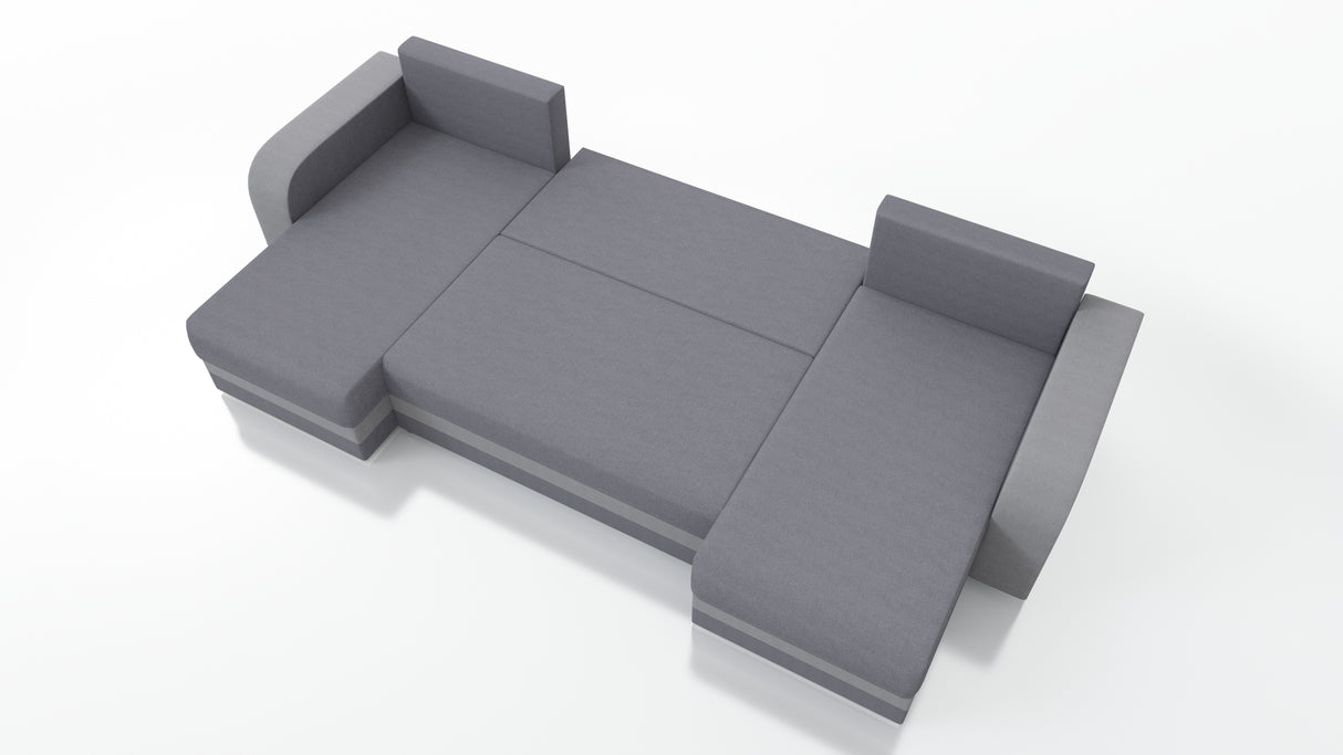 CORNER SOFA BED HAWO U SHAPE 278CM / FOAM + SPRINGS
