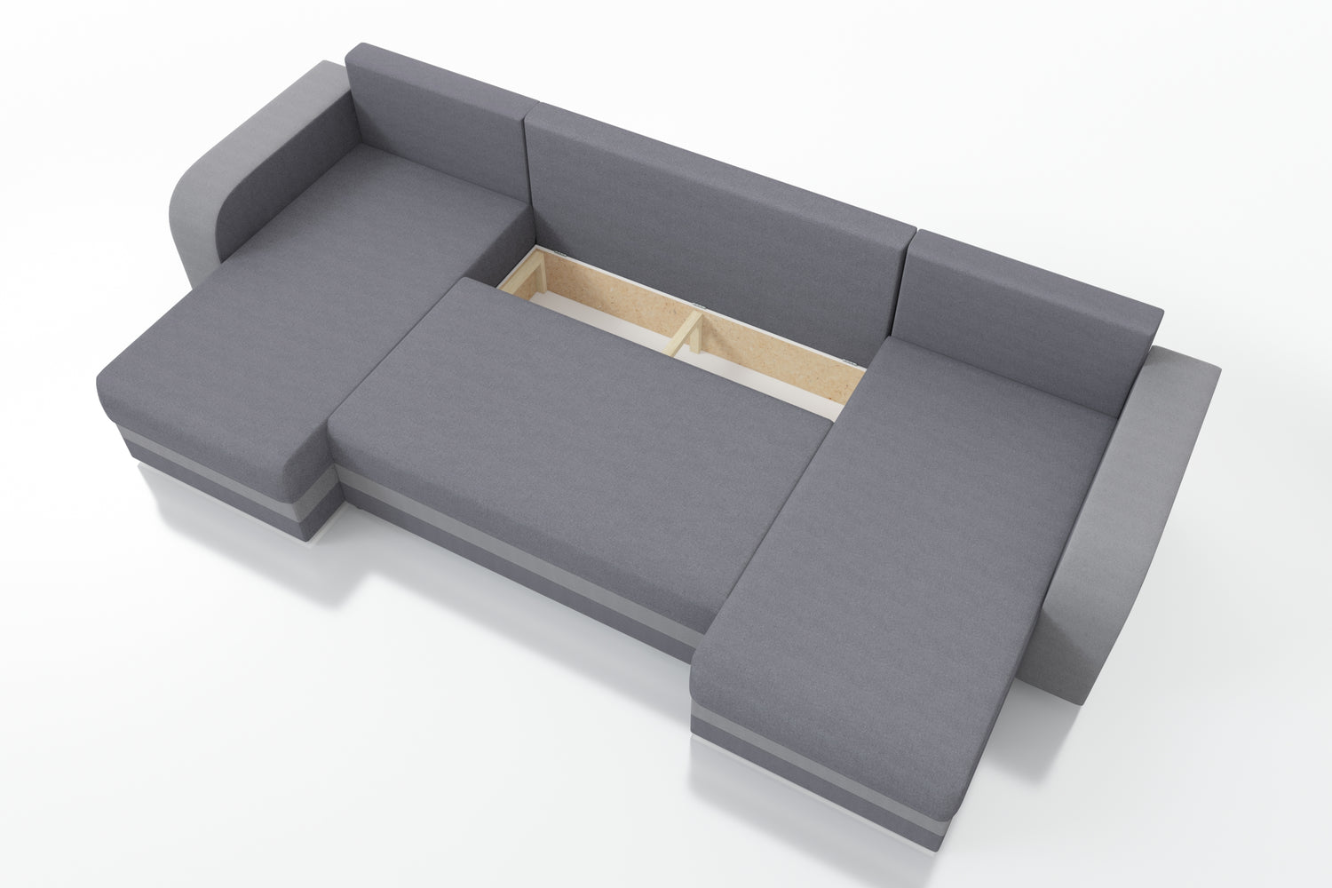 CORNER SOFA BED HAWO U SHAPE 278CM / FOAM + SPRINGS