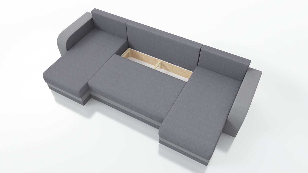 CORNER SOFA BED HAWO U SHAPE 278CM / FOAM + SPRINGS