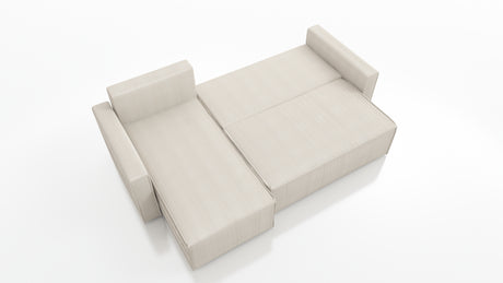 CORNER SOFA BED ROBI 240CM / SPRINGS + FOAM / CHOICE OF COLORThe corner sofa is made of corduroy fabricDimensions:sleeping area 131/206width 240 cmdepth 150 cmheight to the seat 41 cm* dimensions given with a tolerance of +/- 3 cmSpecification:- universal