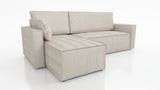CORNER SOFA BED ROBI 240CM / SPRINGS + FOAM / CHOICE OF COLORThe corner sofa is made of corduroy fabricDimensions:sleeping area 131/206width 240 cmdepth 150 cmheight to the seat 41 cm* dimensions given with a tolerance of +/- 3 cmSpecification:- universal