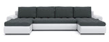CORNER SOFA BED PRADO U TRINITY 15/1115 300CM / SPRINGS + FOAM EASY CLEAN FABRICWavy springs CHOICE OF COLOR large sleeping areaSeat and cushions made of Trinity Fabric click here bottom and sides made on faux leather Soft click here. Dimensions W: 300cm