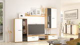 TV WALL UNIT SALSA WHITE / ARTISAN OAK