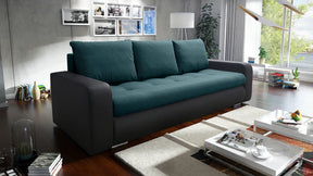 SOFA BED DAVY 228CM INARI 87 / MADRYT 9100 / BONELL SPRINGS + FOAMMORE AVAILABLE COLOR CLICK HEREMADE IN FABRIC INARI CLICK HERE + MADRID FAUX LEATHER CLICK HERE Dimensions:- 143/190 sleeping area- width 228- depth 93- height to the seat 42* dimensions ar