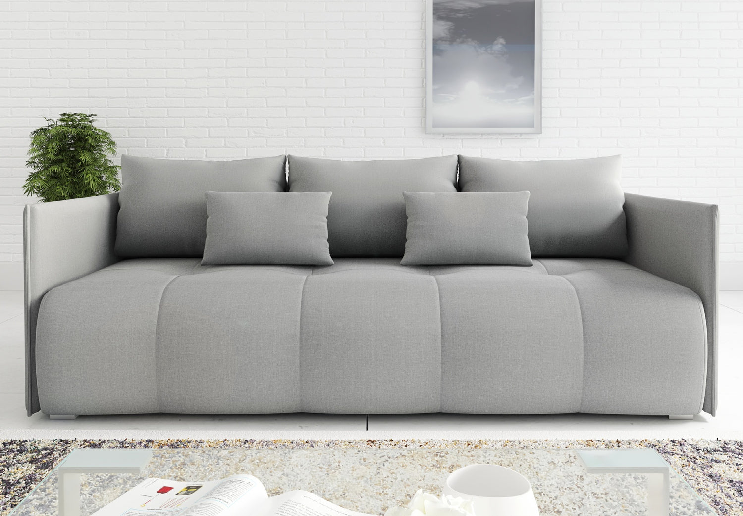 NEW!  SOFA BED NESS 199CM SPINGS + FOAM / CHOICE OF COLOR - Anna Furniture
