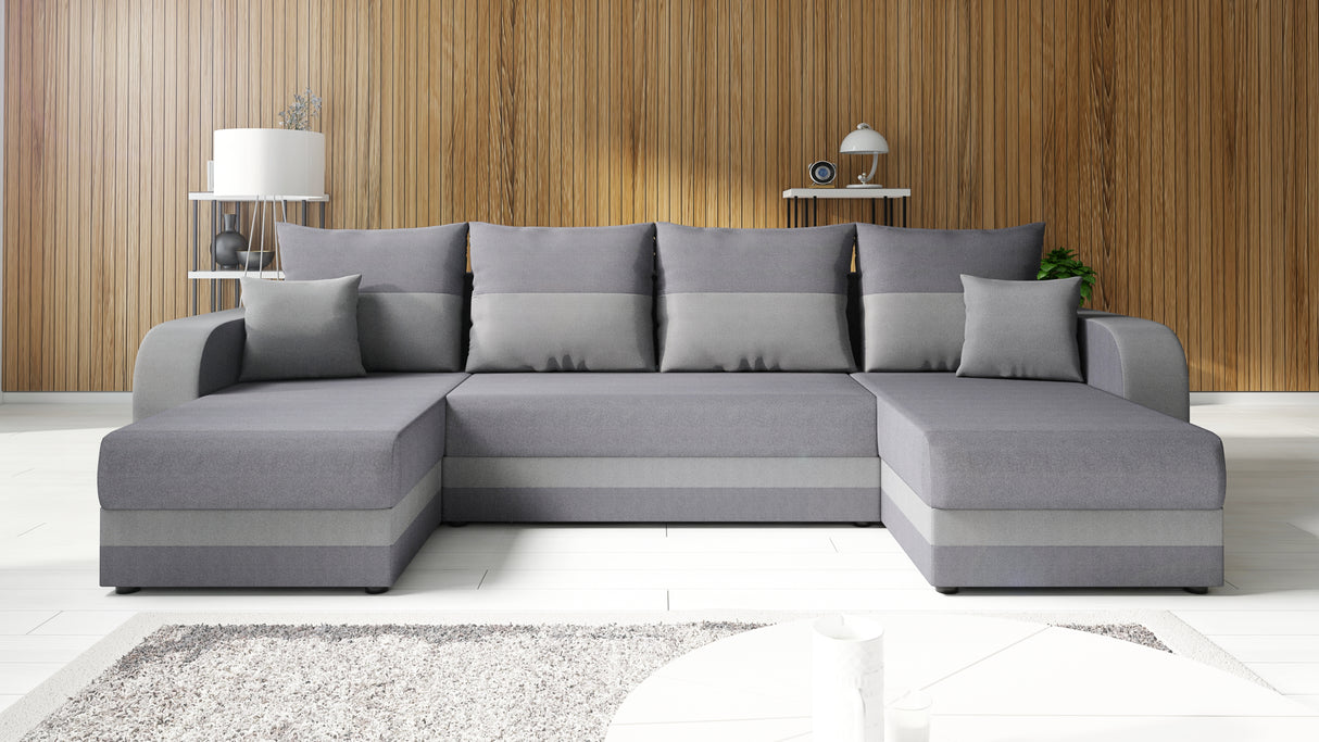 CORNER SOFA BED HAWO U SHAPE 278CM / FOAM + SPRINGS