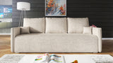 NEW! SOFA BED BIANCA 207CM BONELL SPINGS + FOAM BOUCLE FABRIC / CHOICE OF COLOR