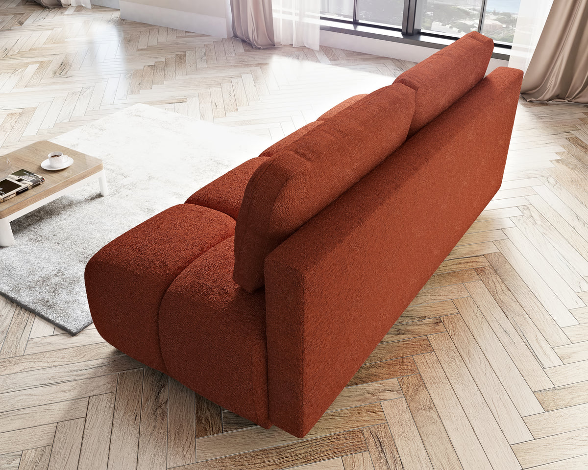 NEW!! SOFA BED MOKKA 205 CM FOAM + WAVY SPINGS CHOICE OF COLORS