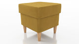 STOOL OSLO WITH STORAGE 40X40CM WOODEN LEGS EASY CLEAN FABRIC CHOICE OF 6 COLORSPouf dimensions: width 40 cm height 43 cm depth 40 cm height of the legs 13 cmPouf opened with a container.Anna Furniture