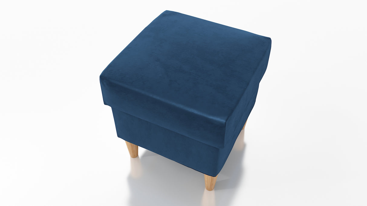 STOOL OSLO WITH STORAGE 40X40CM WOODEN LEGS EASY CLEAN FABRIC CHOICE OF 6 COLORSPouf dimensions: width 40 cm height 43 cm depth 40 cm height of the legs 13 cmPouf opened with a container.Anna Furniture