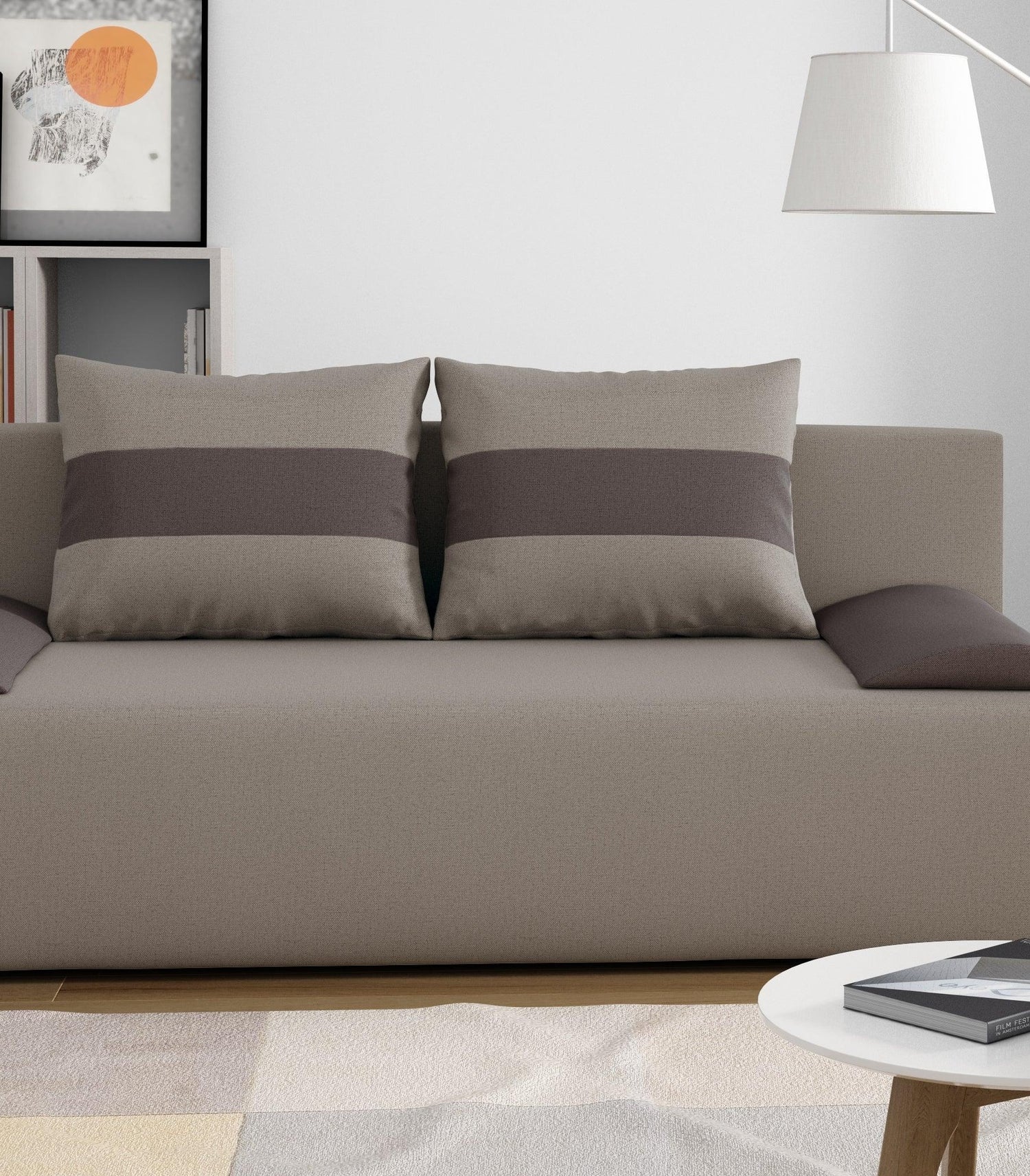 SOFA BED VERA 197CM CHOICE OF COLOR / FOAMMADE IN INARI FABRIC CLICK HEREThe couch is made of high-quality materials. Its solid frame is made of solid wood and furniture board.The seat and backrest are made of first-class foam, which makes it relatively r
