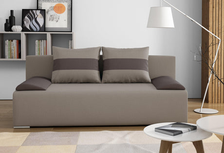 SOFA BED VERA 197CM CHOICE OF COLOR / FOAMMADE IN INARI FABRIC CLICK HEREThe couch is made of high-quality materials. Its solid frame is made of solid wood and furniture board.The seat and backrest are made of first-class foam, which makes it relatively r