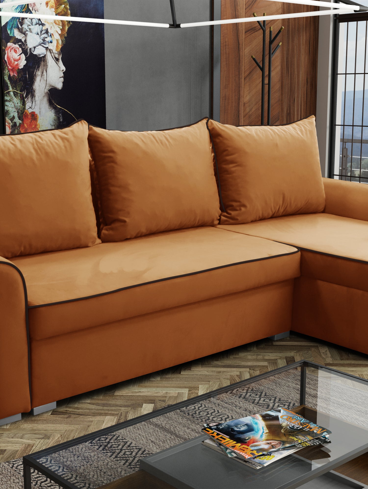 UNIVERSAL CORNER SOFA BED LORD 244cm 2X STORAGE SPACE CHOICE OF COLORS / FOAMTHIS MODEL IS UNIVERSAL WHICH MEANS YOU CAN CHOOSE CORNER SIDE DURING ASSEMBLY3x PILLOWS INCLUDED2X STORAGE SPACEMADE IN MANILA FABRIC CLICK HERE2X STORAGE SPACEManila are charac