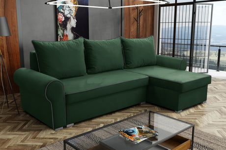 UNIVERSAL CORNER SOFA BED LORD 244cm 2X STORAGE SPACE CHOICE OF COLORS / FOAMTHIS MODEL IS UNIVERSAL WHICH MEANS YOU CAN CHOOSE CORNER SIDE DURING ASSEMBLY3x PILLOWS INCLUDED2X STORAGE SPACEMADE IN MANILA FABRIC CLICK HERE2X STORAGE SPACEManila are charac
