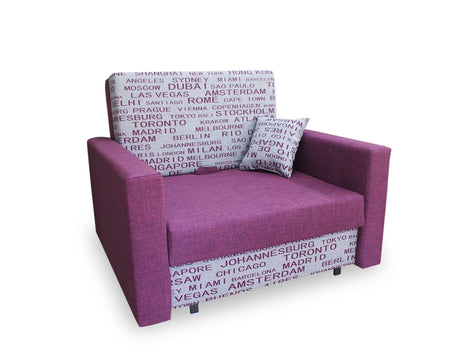 SINGLE SOFA BED SMART I 108CM CHOICE OF COLOR / FOAMDimensions :- width 108 cm- height 85 cm- depth 95 cm- area sleeping 80/195 cm(no possibility to change dimensions) +/- 3The sofa is made of a wooden frame, the sleeping surface is made of PUR T30 / 42 f