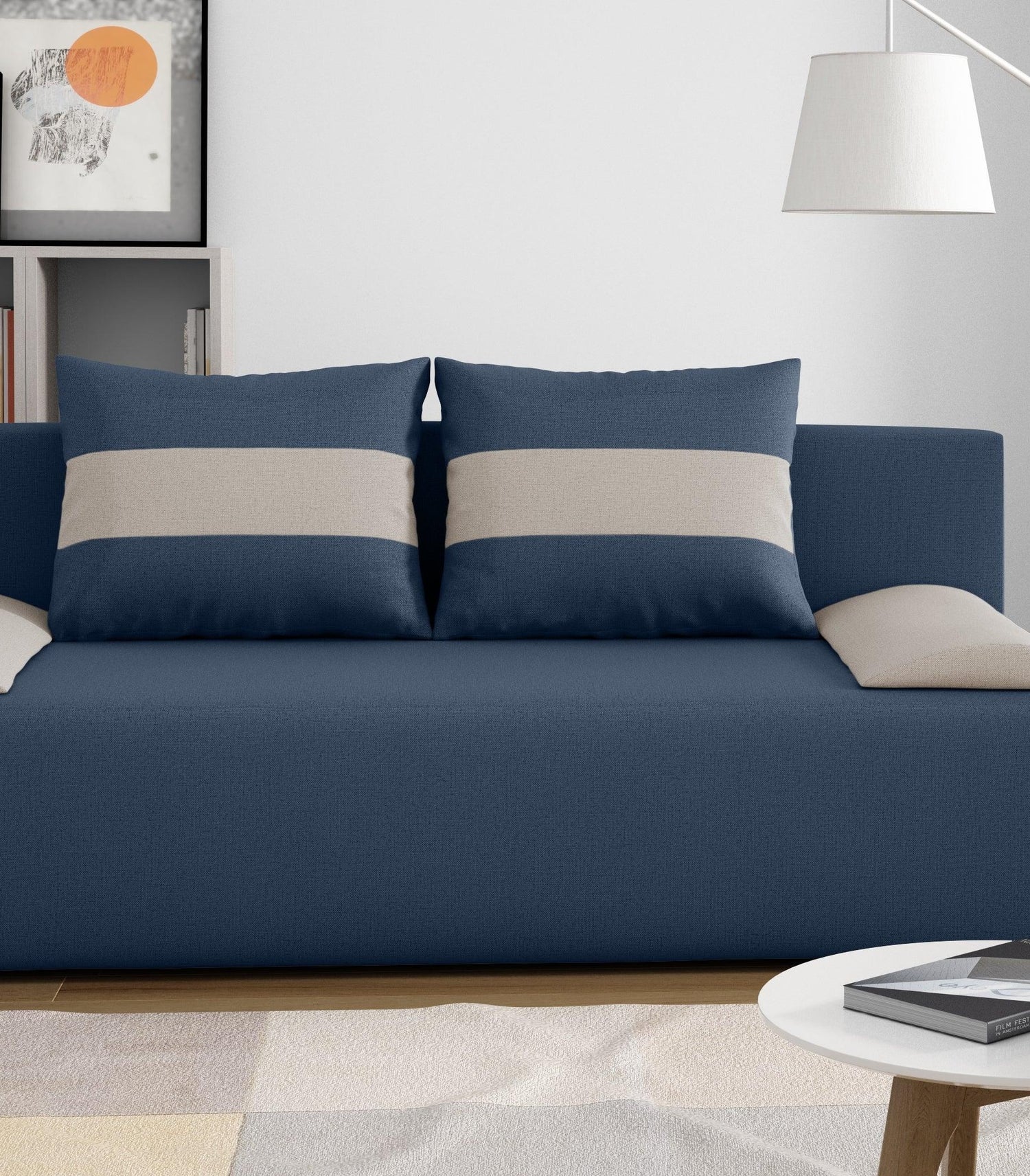 SOFA BED VERA 197CM CHOICE OF COLOR / FOAMMADE IN INARI FABRIC CLICK HEREThe couch is made of high-quality materials. Its solid frame is made of solid wood and furniture board.The seat and backrest are made of first-class foam, which makes it relatively r