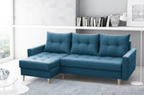 CORNER SOFA BED BRIAN 2X STORAGE SPACE MALMO 85 222x140cm universal RIGHT/LEFT CORNER / BONELL SPRINGS + FOAMTHIS MODEL IS UNIVERSAL WHICH MEANS YOU CAN CHOOSE CORNER SIDE DURING ASSEMBLYMADE IN MALMO FABRIC CLICK HERE3x PILLOWS INCLUDED2X STORAGE SPACEWO