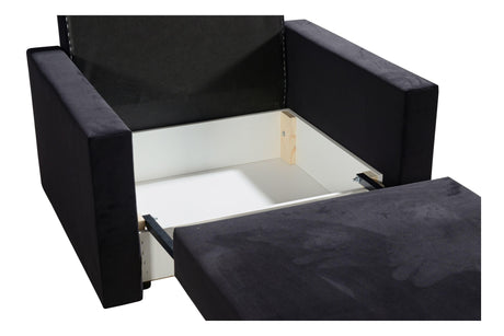 SINGLE SOFA BED SUZIE 97CM CHOICE OF COLORS / FOAMDimensions :- width 97 cm- height 85 cm- depth 95 cm- area sleeping 80/195 cm +/- 3The sofa is made of a wooden frame, the sleeping surface is made of PUR T30 / 42 foam.The sofa is unfolded using an automa