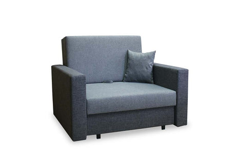 SINGLE SOFA BED SMART I 108CM CHOICE OF COLOR / FOAMDimensions :- width 108 cm- height 85 cm- depth 95 cm- area sleeping 80/195 cm(no possibility to change dimensions) +/- 3The sofa is made of a wooden frame, the sleeping surface is made of PUR T30 / 42 f