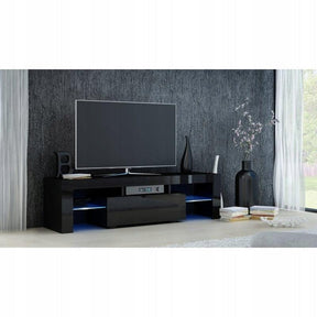 TV STAND DACO BLACK GLOSS FRONTS 140CMWHITE OR BLACK GLOSSTABLE DIMENSIONS 140 CM Depth: 40 cmWidth: 140 cmHeight: 45 cmA modern tv table is a practical and elegant piece of furniture, a perfect for people who looking for functional furniture for a modern