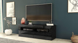 TV STAND DACO 2 BLACK GLOSS FRONTS 140CMDepth: 40 cmWidth: 140 cmHeight: 45 cmMinimalist designThe cabinet has 2 functional and roomy storage compartments.The furniture has high gloss lacquered fronts and the body of the furniture is matt.A modern RTV tab
