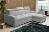 UNIVERSAL CORNER SOFA BED ASTEE 235CM EASY CLEAN FABRIC ADJUSTABLE HEADREST CHOICE OF COLORS / SPRINGS + FOAMTHIS MODEL IS UNIVERSAL WHICH MEANS YOU CAN CHOOSE CORNER SIDE DURING ASSEMBLYASTI 1 ecru ASTI 2 beige ASTI 3 cold beige ASTI 4 toffee ASTI 5 milk