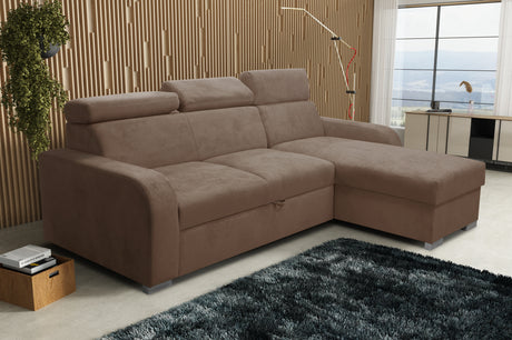 UNIVERSAL CORNER SOFA BED ASTEE 235CM EASY CLEAN FABRIC ADJUSTABLE HEADREST CHOICE OF COLORS / SPRINGS + FOAMTHIS MODEL IS UNIVERSAL WHICH MEANS YOU CAN CHOOSE CORNER SIDE DURING ASSEMBLYASTI 1 ecru ASTI 2 beige ASTI 3 cold beige ASTI 4 toffee ASTI 5 milk