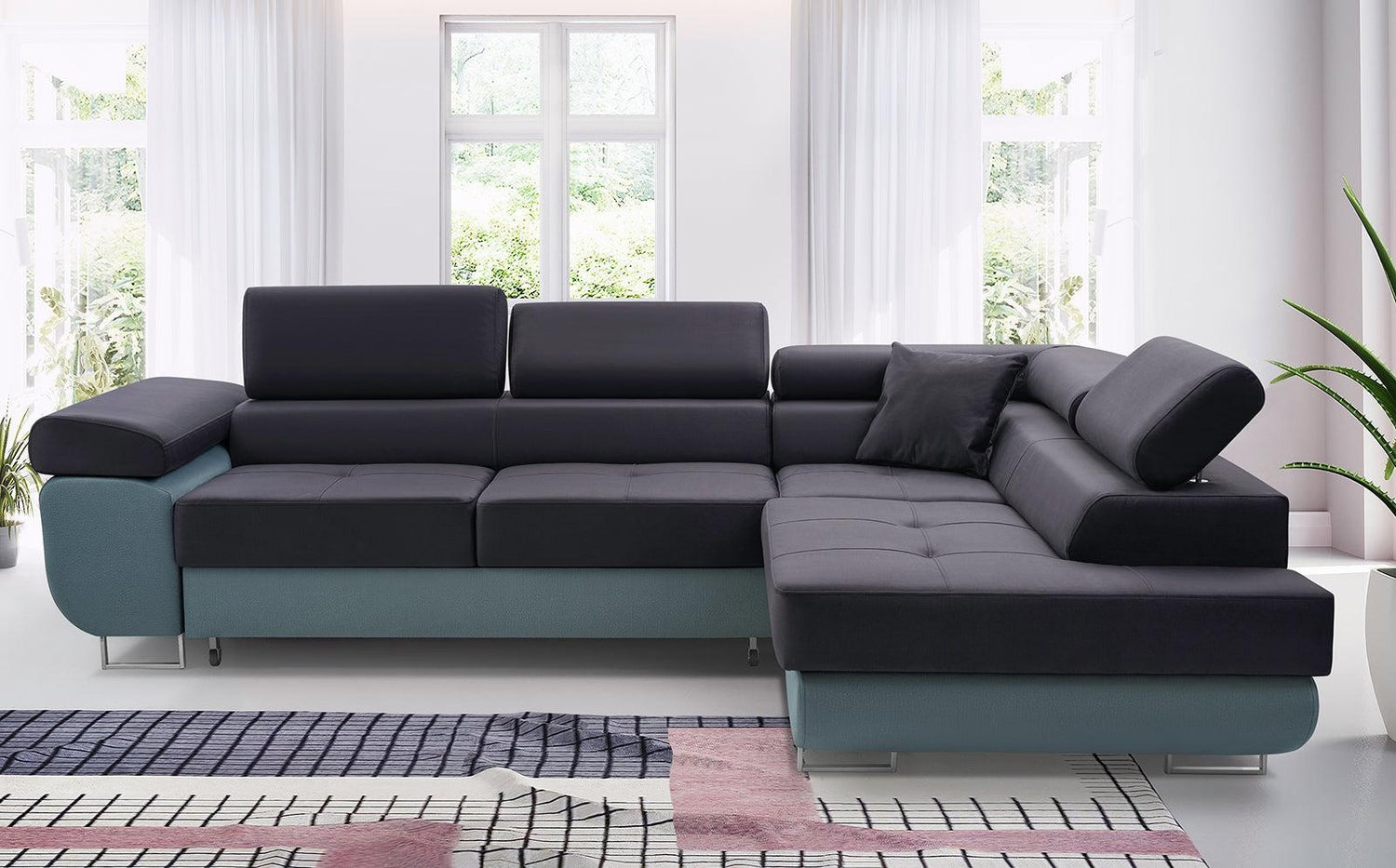 ASH II 273CM MONOLITH 79-76 WATER RESISTANT / SPRINGS + FOAMWavy springs + foam Large sleeping areaMADE IN WATER RESISTANT MONOLITH FABRICCLICK HERE TO VIEW ALL COLORS Dimensions W: 273cm D:203cm H: 90cm Sleeping area: 195x123cmAnna Furniture