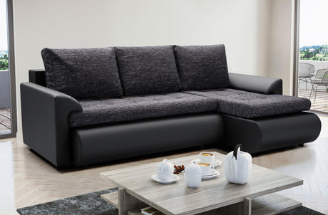 CORNER SOFA BED PRADO LAWA 6/11 226CM / SPRINGS + FOAMSEAT AND CUSHIONS MADE IN LAWA FABRIC CLICK HERE BOTTOM AND SIDES MADE ON FAUX LEATHER SOFT CLICK HERECORNER SOFA BED PRADAWAVY SPRINGSFOAM T30SLEEPING FUNCTIONDIMENSTIONS:WIDTH: 226cmDEPTH: 152CMHEIGH