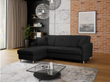 CORNER SOFA BED MILLI HUGO 100 BLACK 220cm / SPRINGS + FOAMMADE IN HUGO FABRIC CLICK HEREWavy springs ✔ Easy to turn it into bed ✔ Storage space✔ Wooden legs ✔ Dimensions: W: 220cm D:165cm, H of seat 42cmAnna Furniture