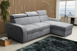 UNIVERSAL CORNER SOFA BED ASTEE 235CM CROWN18 EASY CLEAN FABRIC ADJUSTABLE HEADREST / SPRINGS + FOAMTHIS MODEL IS UNIVERSAL WHICH MEANS YOU CAN CHOOSE CORNER SIDE DURING ASSEMBLYADJUSTABLE HEADREST1X STORAGE SPACE MADE IN CROWN FABRIC CLICK HERETHIS MODEL