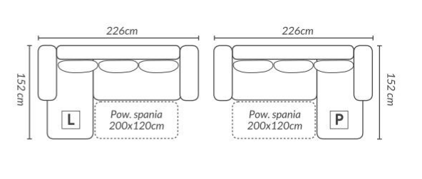 CORNER SOFA BED PRADO LAWA 6/11 226CM / SPRINGS + FOAMSEAT AND CUSHIONS MADE IN LAWA FABRIC CLICK HERE BOTTOM AND SIDES MADE ON FAUX LEATHER SOFT CLICK HERECORNER SOFA BED PRADAWAVY SPRINGSFOAM T30SLEEPING FUNCTIONDIMENSTIONS:WIDTH: 226cmDEPTH: 152CMHEIGH