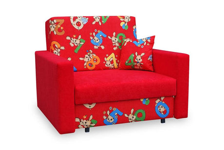 SINGLE SOFA BED SMART I 108CM CHOICE OF COLOR / FOAMDimensions :- width 108 cm- height 85 cm- depth 95 cm- area sleeping 80/195 cm(no possibility to change dimensions) +/- 3The sofa is made of a wooden frame, the sleeping surface is made of PUR T30 / 42 f