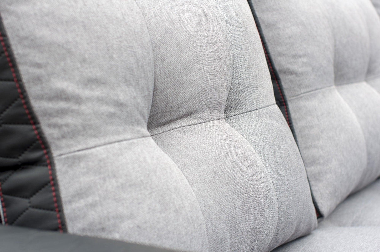 CORNER SOFA BED SAM GREY /BLACK 236CM 2X STORAGE SPACE universal RIGHT/LEFT CORNER / BONELL SPRINGS + FOAMTHIS MODEL IS UNIVERSAL WHICH MEANS YOU CAN CHOOSE CORNER SIDE DURING ASSEMBLY3x PILLOWS INCLUDED2X STORAGE SPACE BONELL SPRINGS + FOAM - length: 236