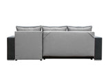 CORNER SOFA BED SAM GREY /BLACK 236CM 2X STORAGE SPACE universal RIGHT/LEFT CORNER / BONELL SPRINGS + FOAMTHIS MODEL IS UNIVERSAL WHICH MEANS YOU CAN CHOOSE CORNER SIDE DURING ASSEMBLY3x PILLOWS INCLUDED2X STORAGE SPACE BONELL SPRINGS + FOAM - length: 236