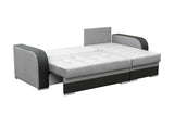 CORNER SOFA BED SAM GREY /BLACK 236CM 2X STORAGE SPACE universal RIGHT/LEFT CORNER / BONELL SPRINGS + FOAMTHIS MODEL IS UNIVERSAL WHICH MEANS YOU CAN CHOOSE CORNER SIDE DURING ASSEMBLY3x PILLOWS INCLUDED2X STORAGE SPACE BONELL SPRINGS + FOAM - length: 236