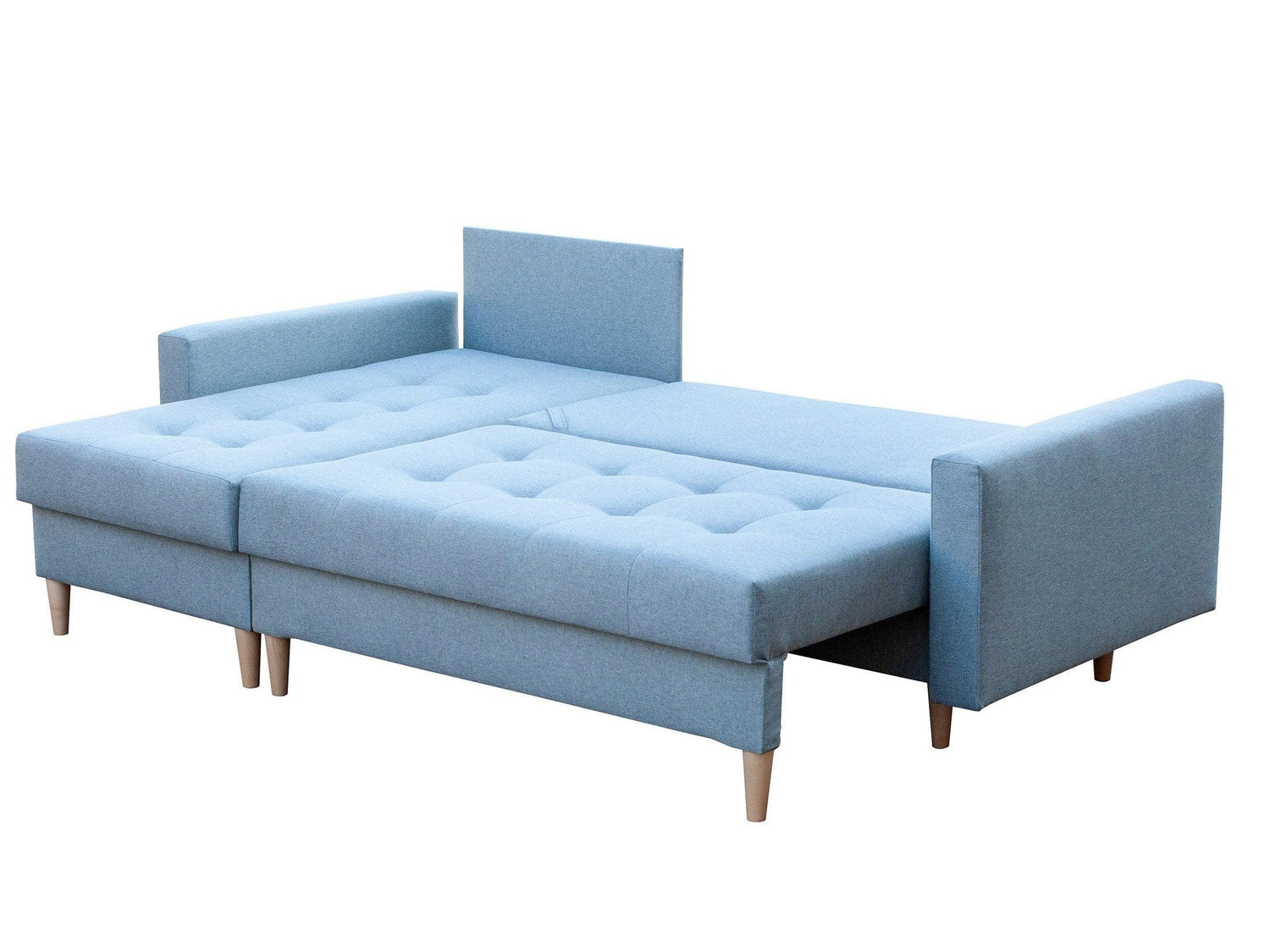 CORNER SOFA BED BRIAN 2X STORAGE SPACE MALMO 41 222x140cm universal RIGHT/LEFT CORNER / BONELL SPINGS + FOAMTHIS MODEL IS UNIVERSAL WHICH MEANS YOU CAN CHOOSE CORNER SIDE DURING ASSEMBLYMADE IN MALMO FABRIC CLICK HERE3x PILLOWS INCLUDED2X STORAGE SPACEWOO