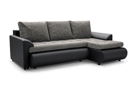 CORNER SOFA BED PRADO LAWA 5/11 226CM / SPRINGS + FOAMSEAT AND CUSHION MADE IN LAWA FABRIC CLICK HERE BOTTOM AND SIDES MADE ON FAUX LEATHER SOFT CLICK HERECORNER SOFA BED PRADADIMENSTIONS:WIDTH: 226cmDEPTH: 152CMHEIGHT: 85CMPACKED WEIGHT/DIMENTIONS 1/3 23