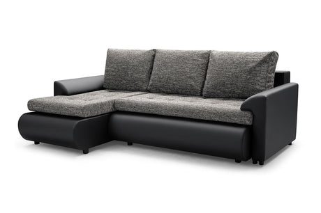 CORNER SOFA BED PRADO LAWA 5/11 226CM / SPRINGS + FOAMSEAT AND CUSHION MADE IN LAWA FABRIC CLICK HERE BOTTOM AND SIDES MADE ON FAUX LEATHER SOFT CLICK HERECORNER SOFA BED PRADADIMENSTIONS:WIDTH: 226cmDEPTH: 152CMHEIGHT: 85CMPACKED WEIGHT/DIMENTIONS 1/3 23