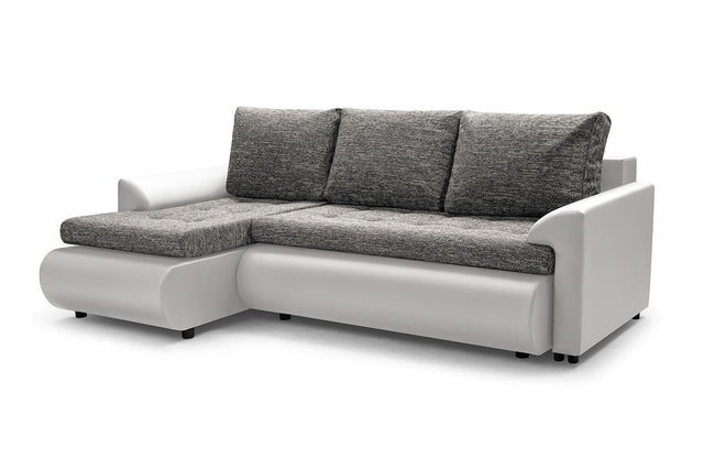 CORNER SOFA BED PRADO LAWA 5/17 226CM / SPRINGS + FOAMSEAT AND CUSHION MADE IN LAWA FABRIC CLICK HERE BOTTOM AND SIDES MADE ON FAUX LEATHER SOFT CLICK HERECORNER SOFA BED PRADAWAVY SPRINGSFOAM T30SLEEPING FUNCTIONDIMENSTIONS:WIDTH: 226cmDEPTH: 152CMHEIGHT