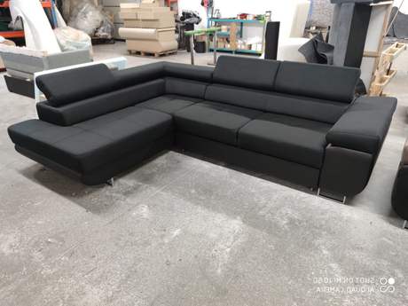 ASH II 273CM KRONOS 07 / BLACK FAUX LEATHER RIGHT SPRINGS + FOAMWavy springs + foam Large sleeping areaASH kronos 17 / BLACK FAUX LEATHER RIGHT CORNERMADE IN WATER RESISTANT TRINITY FABRICCLICK HERE TO VIEW ALL COLORS Dimensions W: 273cm D:203cm H: 90cm S