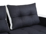 CORNER SOFA BED SAM GRAPHITE / WHITE 236CM 2X STORAGE SPACE universal RIGHT/LEFT CORNER / BONELL SPRINGS + FOAMTHIS MODEL IS UNIVERSAL WHICH MEANS YOU CAN CHOOSE CORNER SIDE DURING ASSEMBLY3x PILLOWS INCLUDED2X STORAGE SPACE BONELL SPRINGS + FOAM - length