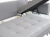 CORNER SOFA BED PALMO 2X STORAGE SPACE MALMO 90 GREY 240cm universal RIGHT/LEFT CORNER / BONELL SPRINGS + FOAMVIEW ALL COLORS CLICK HERE﻿THIS MODEL IS UNIVERSAL WHICH MEANS YOU CAN CHOOSE CORNER SIDE DURING ASSEMBLYMADE IN MALMO FABRIC CLICK HERE3x PILLOW